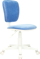 Кресло детское Бюрократ CH-W204NX (голубой Velvet 86/пластик белый) - 