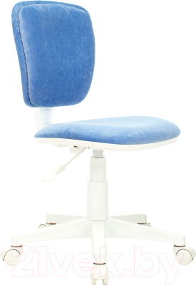 Кресло детское Бюрократ CH-W204NX (голубой Velvet 86/пластик белый)