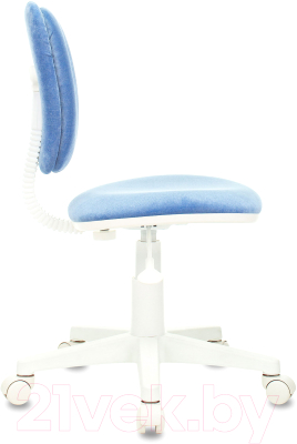 Кресло детское Бюрократ CH-W204NX (голубой Velvet 86/пластик белый)