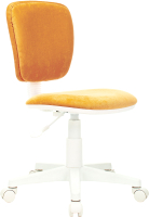Кресло детское Бюрократ CH-W204NX (оранжевый Velvet 72/пластик белый) - 