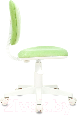 Кресло детское Бюрократ CH-W204NX (светло-зеленый Velvet 81/пластик белый)