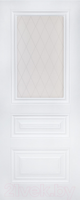 Дверь межкомнатная Bafa Имидж 2 60х200 (эмаль белая/витраж)