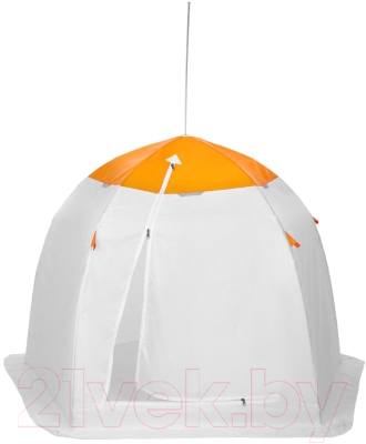 Палатка Пингвин Shelters Shelters MrFisher трехместная, зонт / 5279154 (белый/оранжевый)