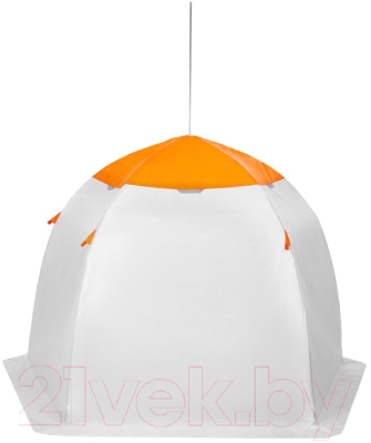 Палатка Пингвин Shelters Shelters MrFisher трехместная, зонт / 5279154 (белый/оранжевый)