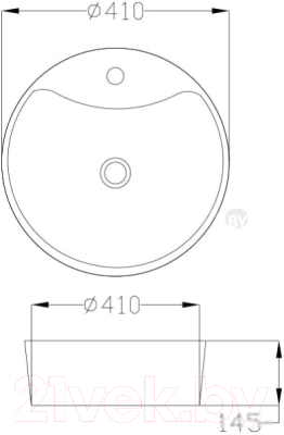 Умывальник со смесителем Invena Rondi CE-20-001-W + Wisla 63055