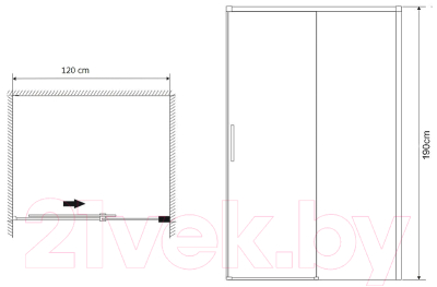 Душевая дверь Grossman Fly1 GR-D120 120x190