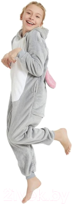 Пижама детская Funfur Зайка / 328202 (M, серый)