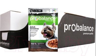 Влажный корм для собак ProBalance Sensitive с чувствительным пищеварением (85г)