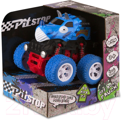 Автомобиль игрушечный Pit Stop Трак Динозавр / PS-1819-9A-4