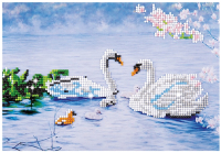Набор алмазной вышивки Maxi Art Лебеди на пруду / MA-KN0261-50 - 