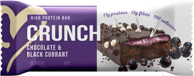 Протеиновые конфеты BootyBar Crunch шоколад / черная смородина (60гр)