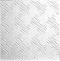 Потолочная плита SOLID Вереск из пресованного полистирола (500x500, белый) - 