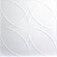 Потолочная плита SOLID Зодиак из прессованного пенополистирола (500x500, белый) - 