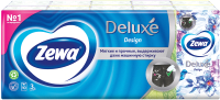Бумажные салфетки Zewa Deluxe 3-х слойные (10x10уп) - 