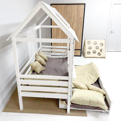 Стилизованная кровать детская Millwood Roxy (сосна белая)