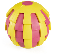 Игрушка для собак Duvo Plus Мяч для лакомств / 13710/DV (желтый/розовый) - 