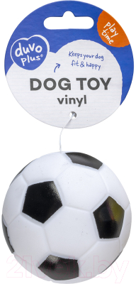 Игрушка для собак Duvo Plus Футбольный мяч / 13359/DV (черный/белый)