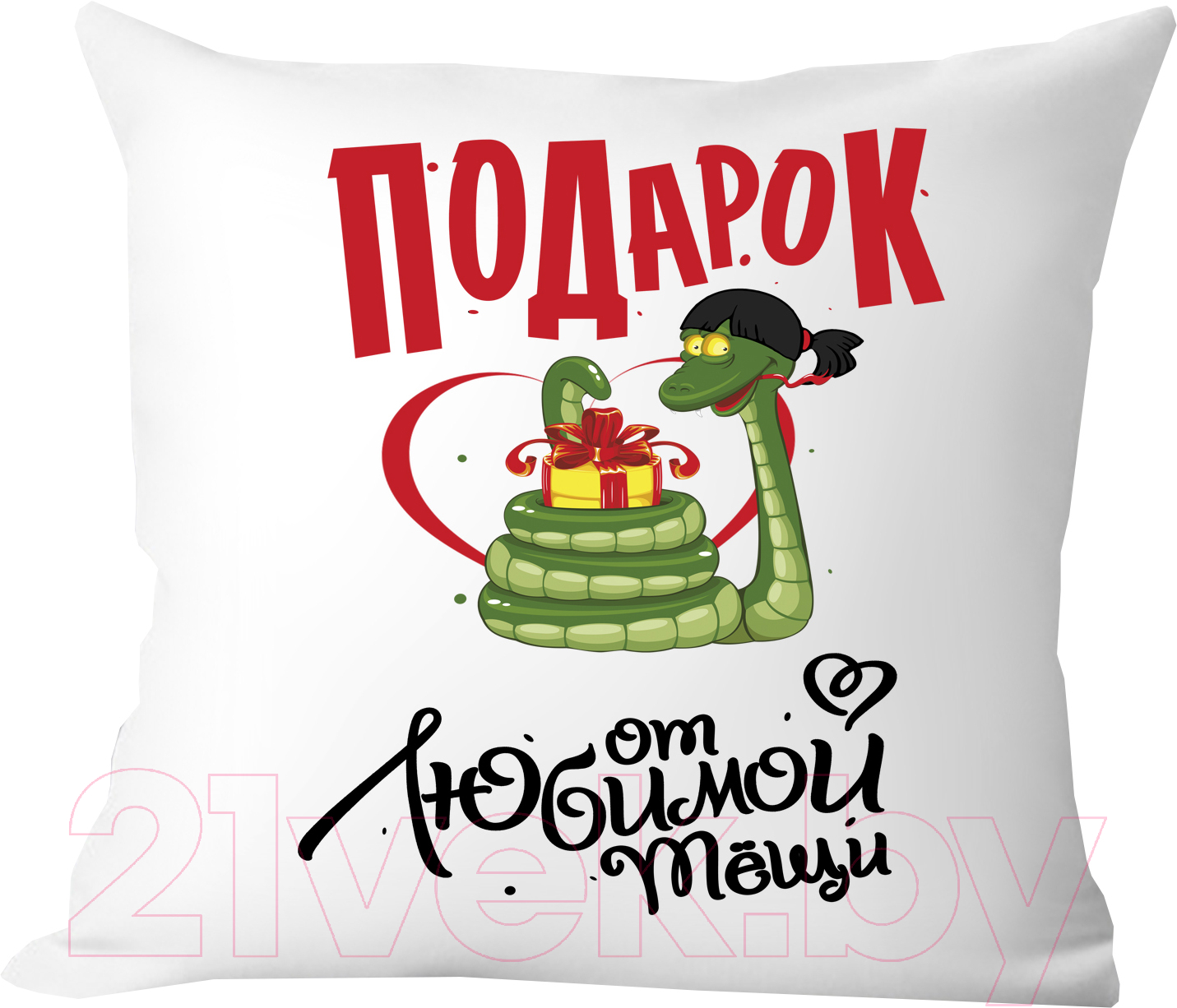 Подушка декоративная Print Style Подарок от любимой тещи / 40x40plat141