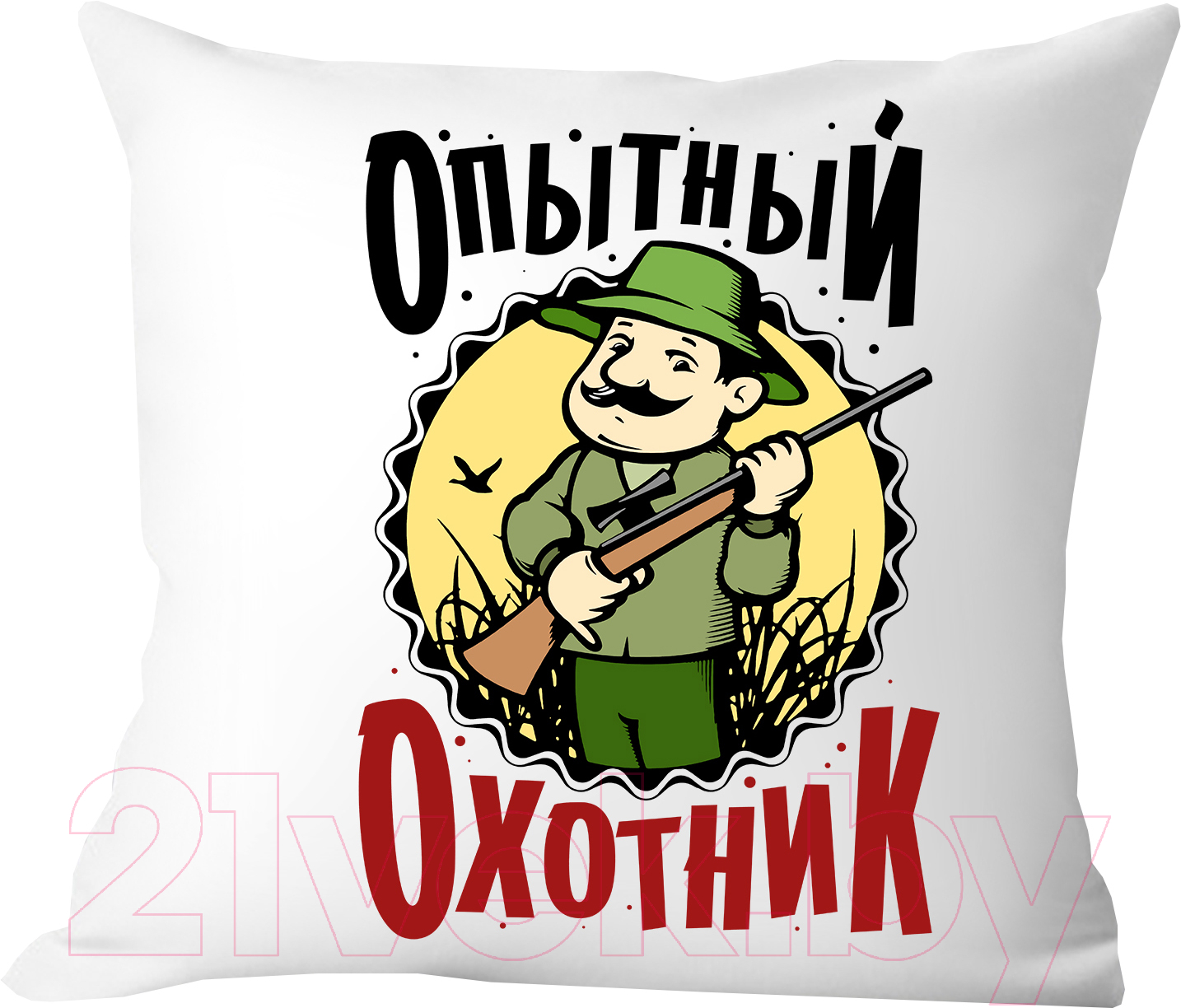 Подушка декоративная Print Style Опытный охотник / 40x40plat146