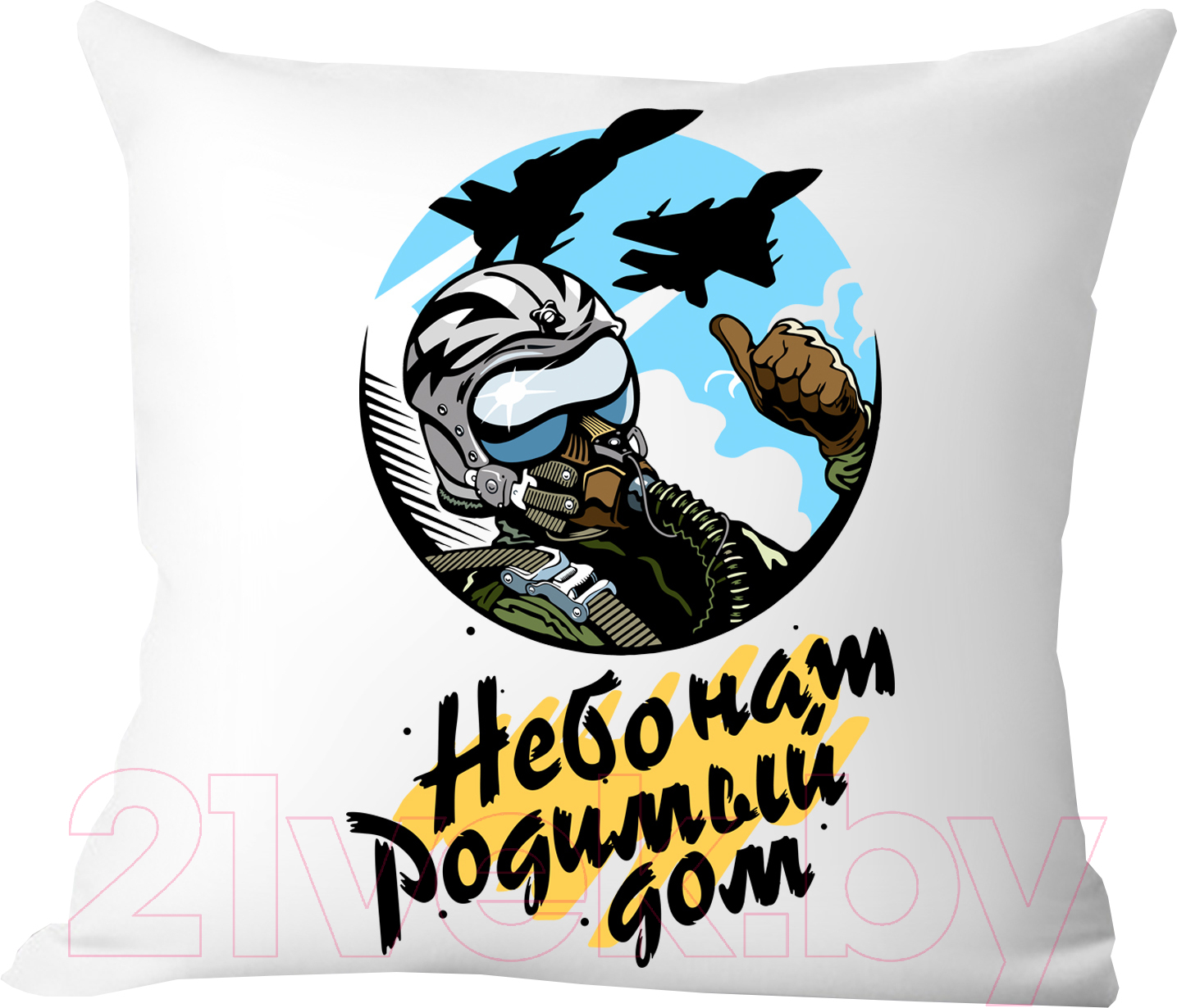 Подушка декоративная Print Style Небо нам родимый дом / 40x40plat148