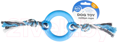 Игрушка для собак Duvo Plus Кольцо с веревками / 4705064/DV (синий)