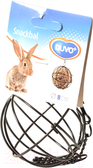 Кормушка для птиц и грызунов Duvo Plus Шар / 411/101/DV (черный)