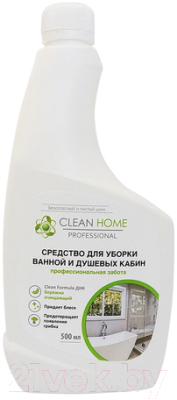 Чистящее средство для ванной комнаты Clean Home Для ванны и душевых кабин  (500мл, запасной блок)