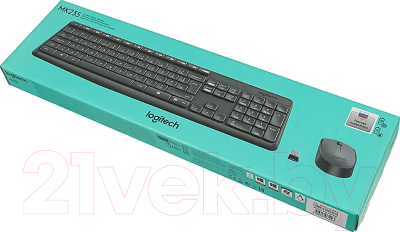 Изображение товара Комплект клавиатура и мышь Logitech MK235 / 920-007931