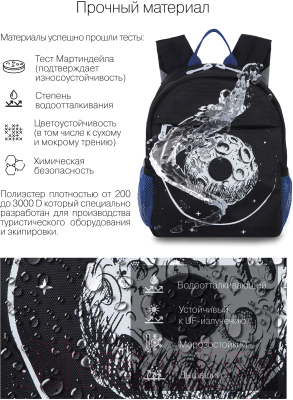 Школьный рюкзак Grizzly RK-277-1 (черный)