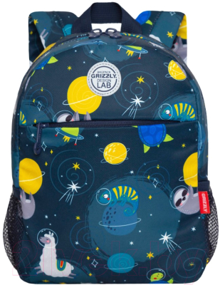 Детский рюкзак Grizzly RK-277-5 (звери в космосе)