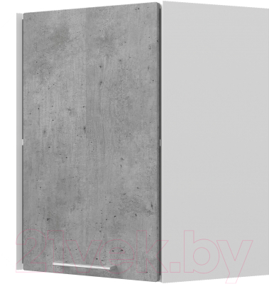 Шкаф навесной для кухни Горизонт Мебель Оптима 40 угловой (бетон грей)