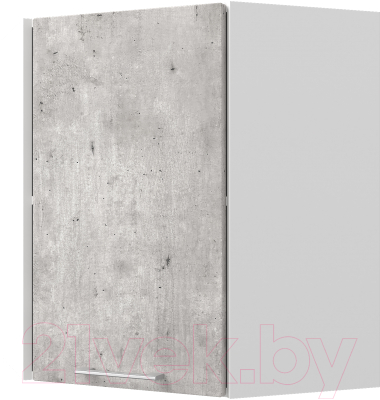 Шкаф навесной для кухни Горизонт Мебель Оптима 40 угловой (бетон лайт)