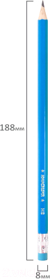 Набор простых карандашей Юнландия Неончики + 2 ластика / 181783 (8шт)
