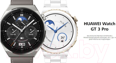 Умные часы Huawei Watch GT 3 Pro FRG-B19 (белый керамический корпус с золотым безелем)