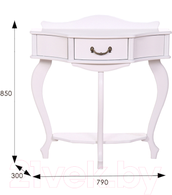 Консольный столик Мебелик Джульетта (молочный дуб)
