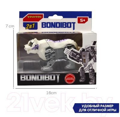 Изображение товара Робот-трансформер Bondibon Робот-белый тигр / ВВ5675