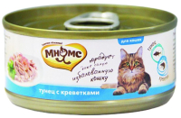 

Корм для кошек Мнямс, Тунец с креветками в нежном желе / 700712