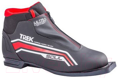 Ботинки для беговых лыж TREK Soul Comfort 2 (черный/красный, р-р 34)