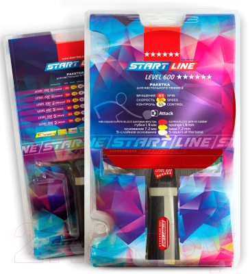 Ракетка для настольного тенниса Start Line Level 600 New / 12704 (коническая)