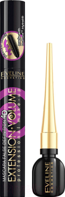 

Набор декоративной косметики Eveline Cosmetics, Тушь д/ресниц объем и удлинение x10 10мл + подводка д/глаз 3мл