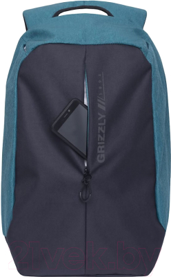 Рюкзак Grizzly RQ-920-1 (черный/бирюзовый)