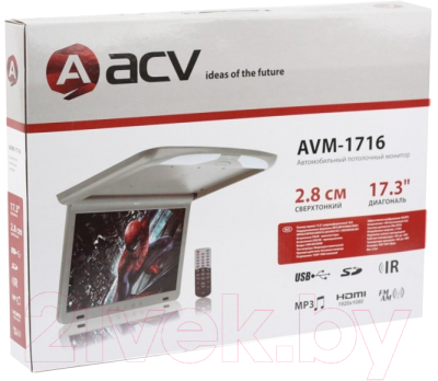 Автомобильный ЖК-монитор ACV AVM-1716B (черный)