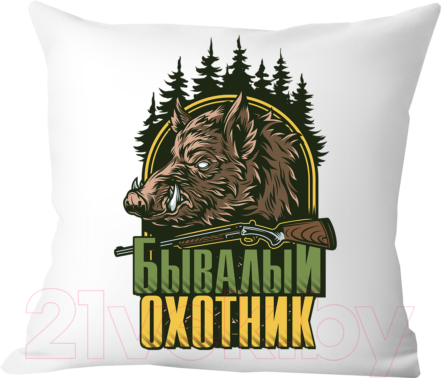 Подушка декоративная Print Style Бывалый охотник / 40x40plat201