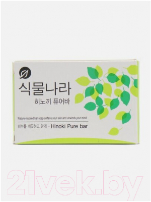 Мыло твердое Lion Botanic Nation Hinoki Pure Bar с экстрактом японского кипариса  (100г)