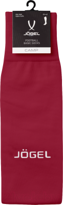 Гетры футбольные Jogel Camp Basic Socks / JC1GA0122.83 (гранатовый/серый/белый, р-р 28-31)
