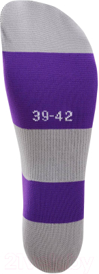 Гетры футбольные Jogel Camp Basic Socks / JC1GA0127.P3 (фиолетовый/серый/белый, р-р 32-34)