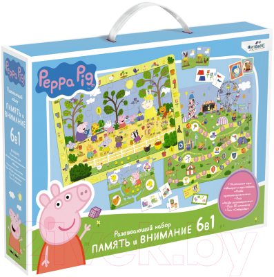 Развивающий игровой набор Origami PeppaPig. Тренируем память и внимание 6 в 1 / 6701