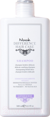 Шампунь для волос Nook Difference Hair Care Leniderm Delicate Soothing Shampoo (500мл)