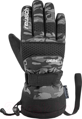 Перчатки лыжные Reusch Connor R-Tex Xt Junior / 4861218-5570 (р-р 4.5, Dark Camo/Black)