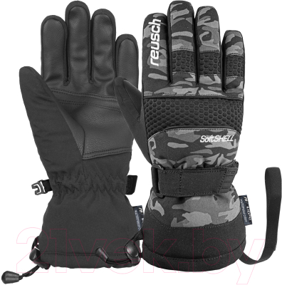 Перчатки лыжные Reusch Connor R-Tex Xt Junior / 4861218-5570 (р-р 4.5, Dark Camo/Black)